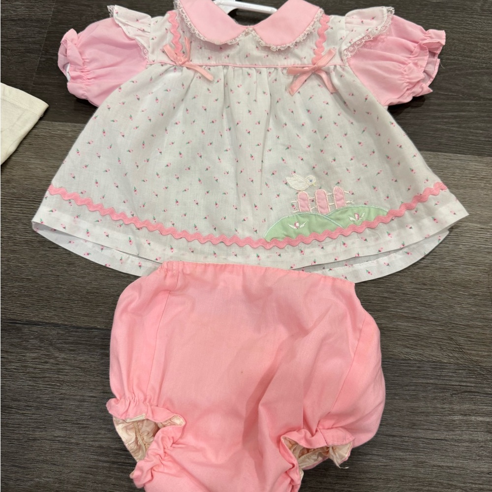 Adorable Pink and White Baby Outfit